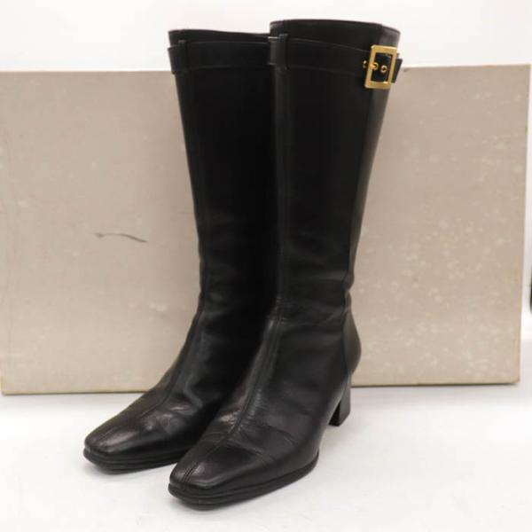 SAINT LAURENT ブラックロングブーツ サイズ37 Yves Saint Laurent（イヴ・サンローラン） ロングブーツ ブランド