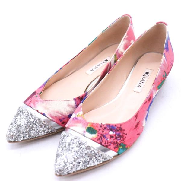 【超美品】 DIANA 23.0 ポインテッド 日本製 定価1.7万円 ダイアナ 美品 ポインテッドトゥ スエード ブラウン 23.5㎝ 日本