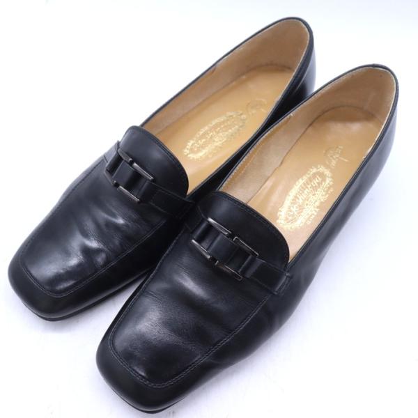新品未使用　銀座ヨシノヤ　ローファー　23cm 銀座ヨシノヤ ローファーパンプス シューズ 晴雨兼用 ブランド 靴 黒
