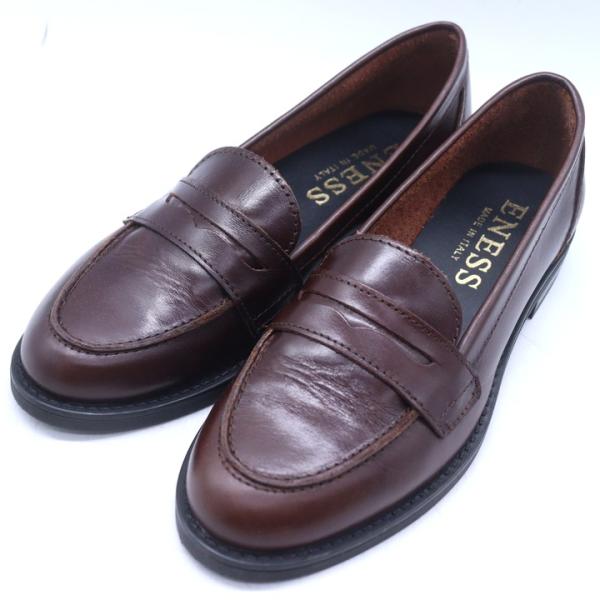 エネス ローファー スリッポン 本革 レザー ブランド シューズ 靴