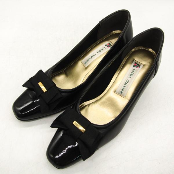 ラウラジャコーネ パンプス スクエアトゥ ブランド シューズ 靴 日本製  