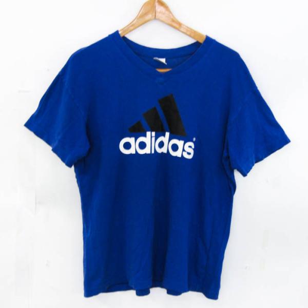 adidas ネイビー Vネック シャツ Lサイズ adidas アディダス 半袖Tシャツ Vネック スポーツウエア
