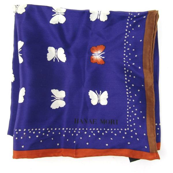 HANAE MORI（ハナエモリ） スカーフ ストール 蝶柄 シルク ブランド