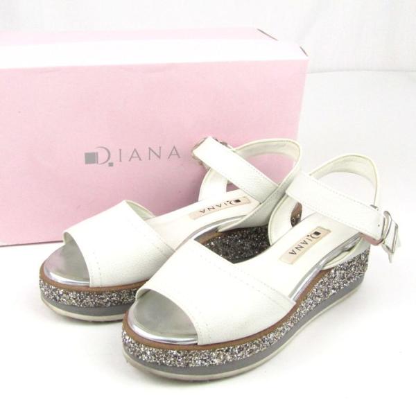 ダイアナ サンダル ストラップ 厚底 22サイズ アイボリー DIANA DIANA ダイアナ サンダル ストラップ 厚底 ブランド 靴