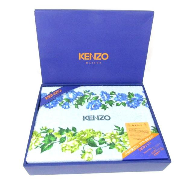 KENZO（ケンゾー） マイヤー タオルケット 140cm×190cm 日本製 花柄