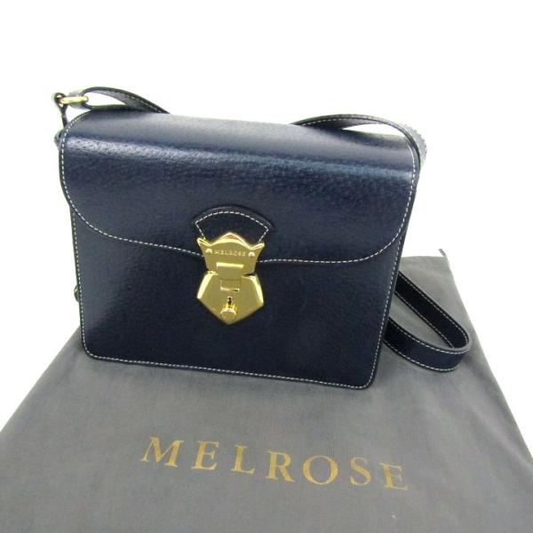 メルローズ ショルダーバッグ スクエア 鍵付き 斜め掛け 鞄 カバン ブランド レディース ネイビー MELROSE kbnet2019v2_kb22768