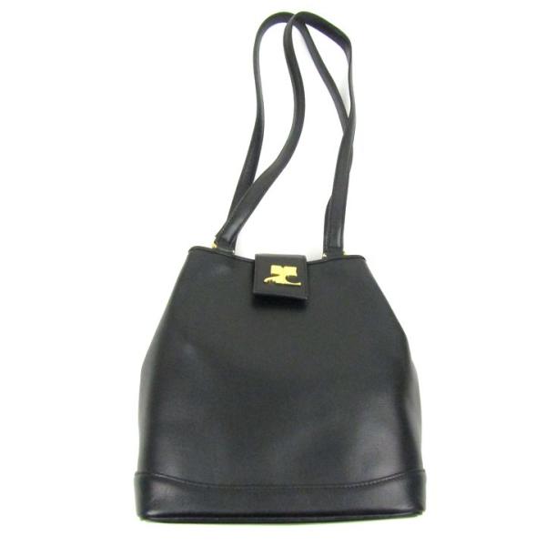 【新品】courreges ミニハンドバッグ　パーティーバッグ　金ロゴ　レザー 新品】courreges ミニハンドバッグ パーティーバッグ 金ロゴ