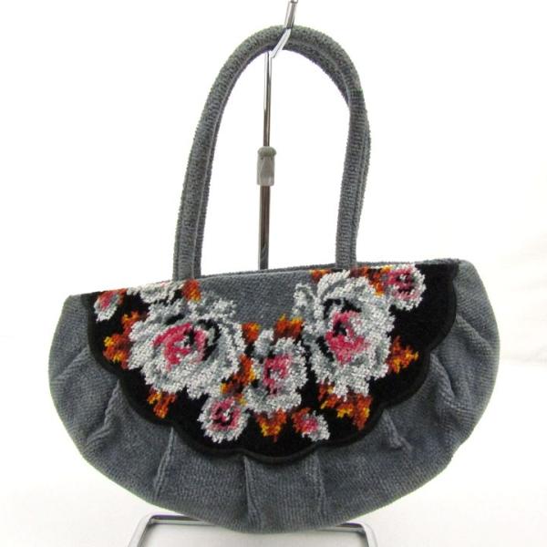 feiler フェイラー ハンドバッグ 花柄 シェニール織 日本製 鞄