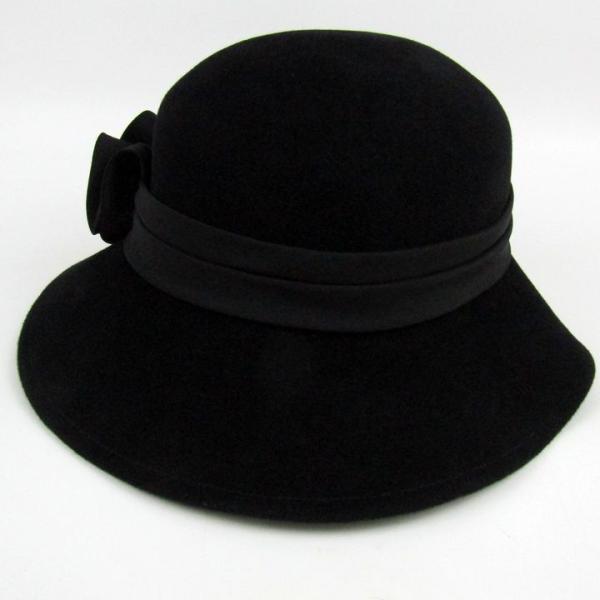 マキシン ハット チェコ製 リボン 帽子 ブランド レディース ブラック