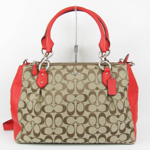 COACH ハンドバッグ ダークブラウン シグネチャー COACH（コーチ） ショルダーバッグ 2way ハンドバッグ シグネチャー 鞄