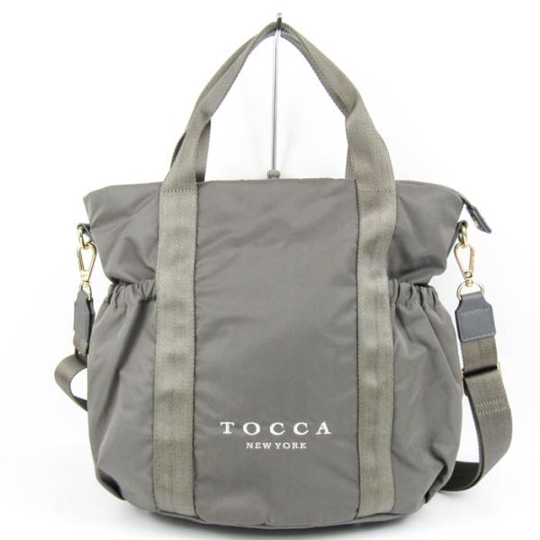 TOCCA グレー 2wayトートバッグ ショルダーバッグ　新品 トッカ ショルダーバッグ トートバッグ 2way ナイロン 鞄 ブランド