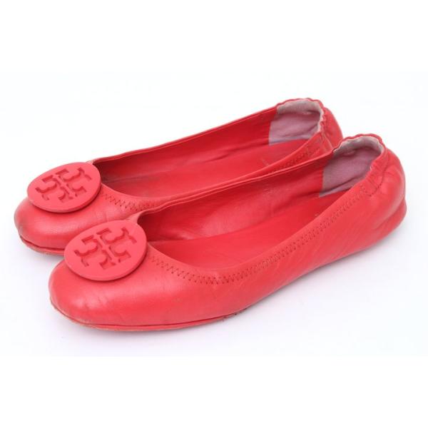 トリーバーチ バレエシューズ フラットシューズ 25cm相当 ロゴ