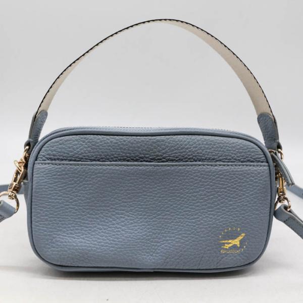メル② Guy Laroche ギ・ラロッシュ レザー 巾着　グレー ギ・ラロッシュ ショルダーバッグ 2way ハンドバッグ レザー 鞄 カバン