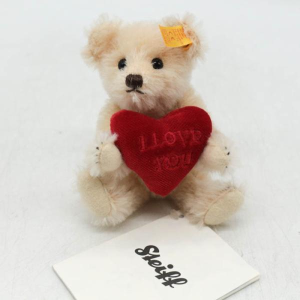 シュタイフ ぬいぐるみ 未使用 テディベア I LOVE YOU ハート ブランド