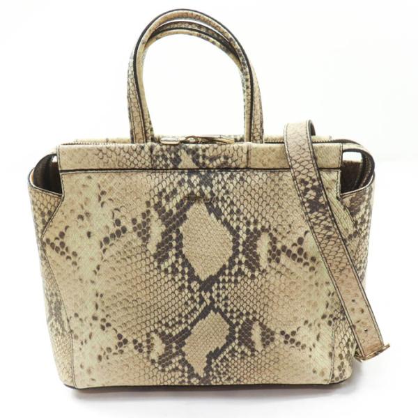 超美品　FURLA 2way ショルダー ハンドバッグ ベージュ FURLA（フルラ） ショルダーバッグ 2way ハンドバッグ パイソン 本革