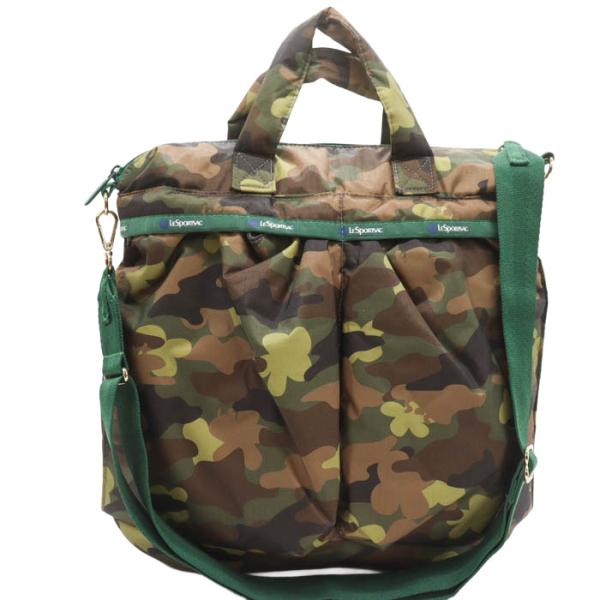美品レスポートサック LeSportsacカモフラ カーキ ブラウン 2WAY LeSportsac（レスポートサック） トートバッグ ショルダーバッグ 2way