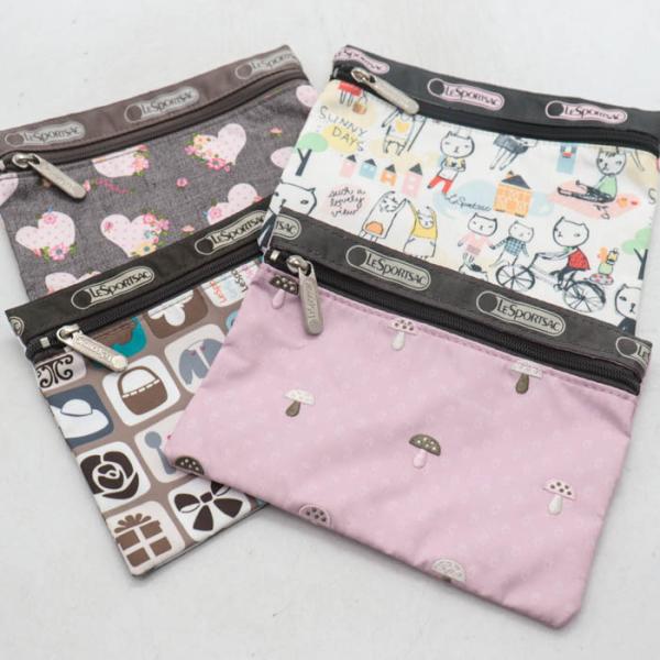 LeSportsac（レスポートサック） ポーチ 4点セット ネコ柄 ハート柄