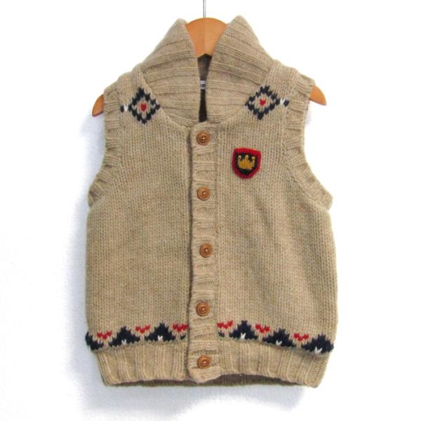 ファミリア ニットベスト ジャケット アウター 前ボタン ファミちゃん