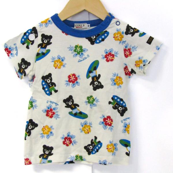 ミキハウス 半袖Tシャツ トップス アロハ アニマル柄 ダブルビー