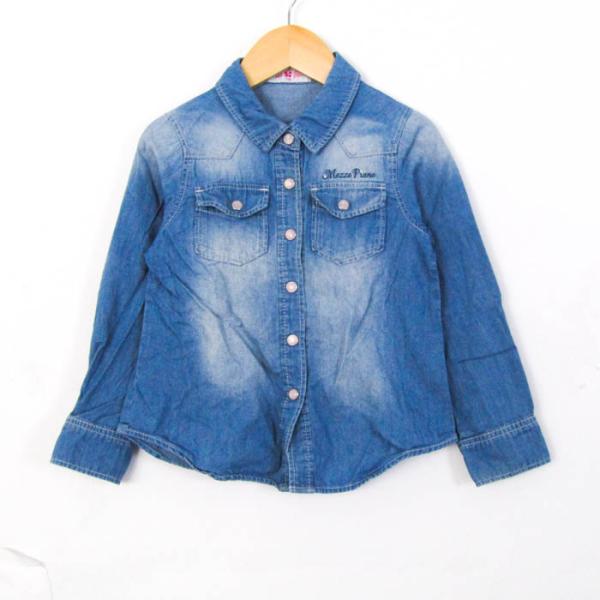 メゾピアノ　トップス　110 メゾピアノ 長袖シャツ トップス デニムシャツ キッズ 女の子用 110