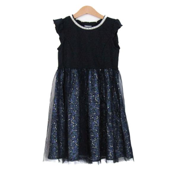 ノースリーブワンピース 120cm ネイビー ZEN ETHIC】Vネックノースリーブワンピース / BLUE | MOMENTS セレクト