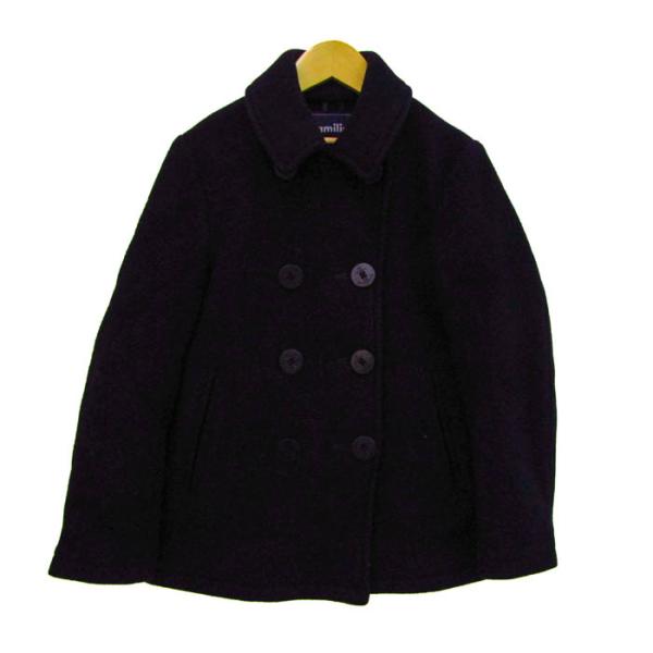 ファミリア ピーコート ウール混 アウター キッズ 女の子用 130