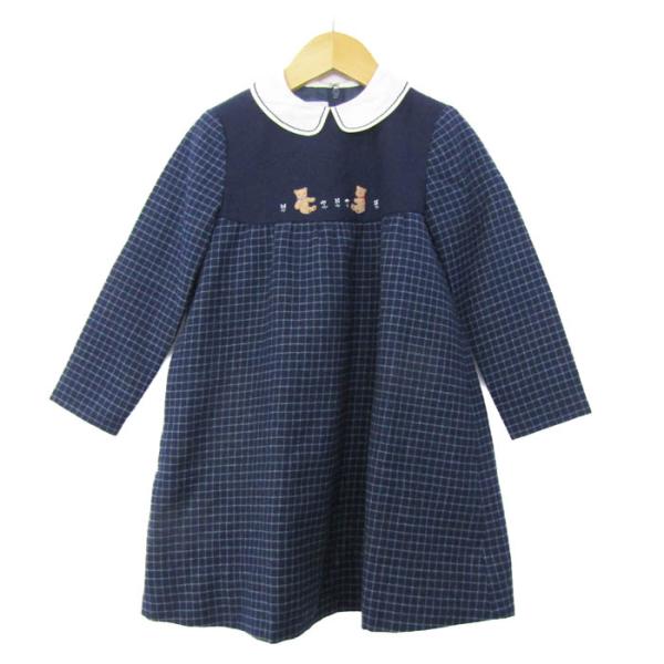 ファミリア ワンピース 長袖 ウール混 入園 卒園 セレモニー ブランド