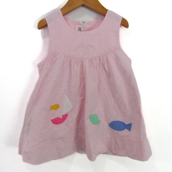 ファミリア ワンピース トップス ノースリーブ キッズ 女の子用 100