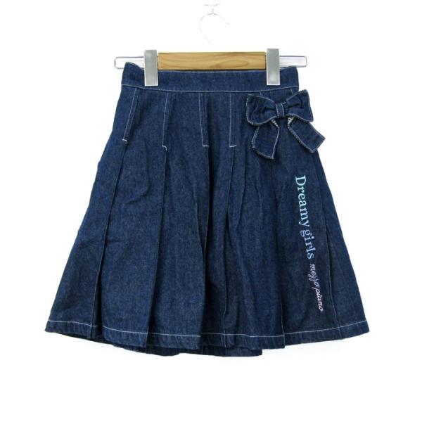 メゾピアノ スカート ボトムス デニム キュロット キッズ 女の子用 L