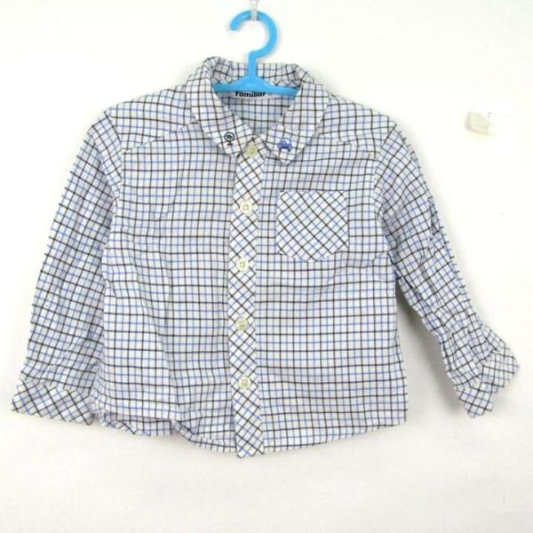 ファミリア 長袖シャツ チェック柄 トップス ベビー 男の子用 90