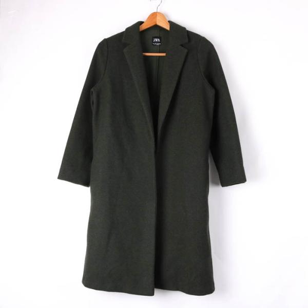 ZARA（ザラ） チェスターコート ロングコート 襟付 シンプル 無地