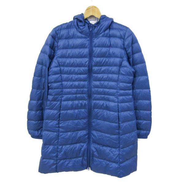 美品 UNIQLO＋J ダークブルーダウンジャケットMサイズ　Aライン kbnet2019v2_mj48193