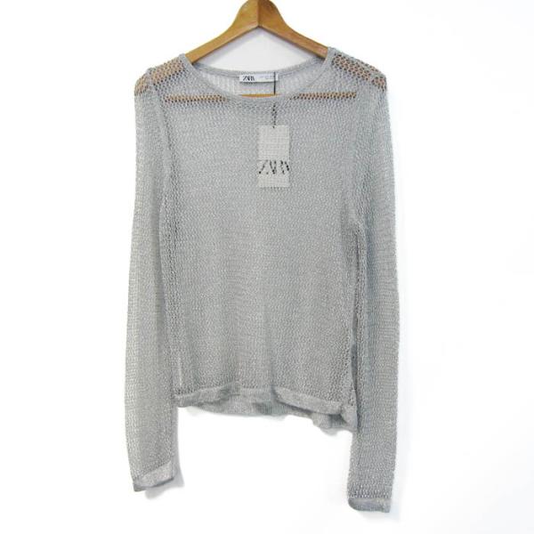 ZARA（ザラ） ニット セーター 長袖 未使用 シアー メッシュ トップス