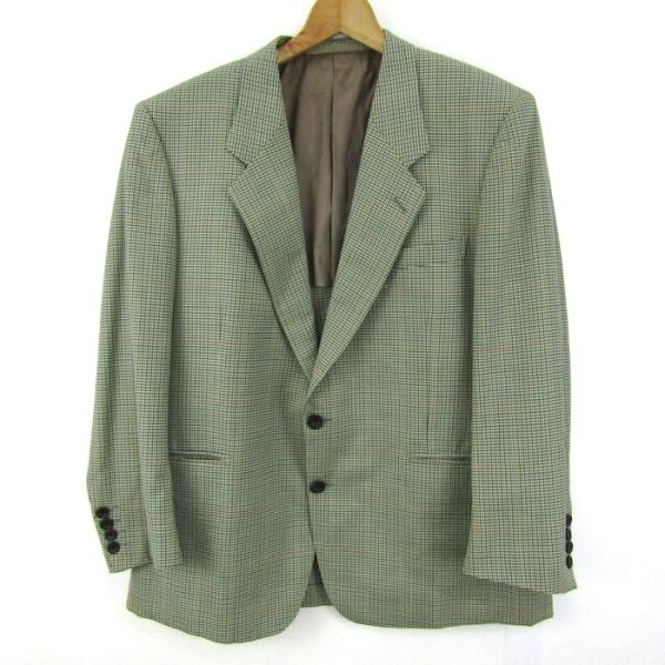 クリスチャンディオール テーラードジャケット CDロゴ グリーン クリスチャンディオールムッシュ テーラードジャケット アウター 記名