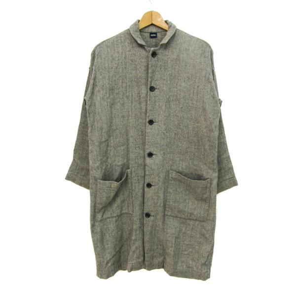 ✨美品✨みなとのてんらんかい　リネン　ロングコート　ホース柄　ヘリンボーン　近年 41_5L5dxj7.jpg