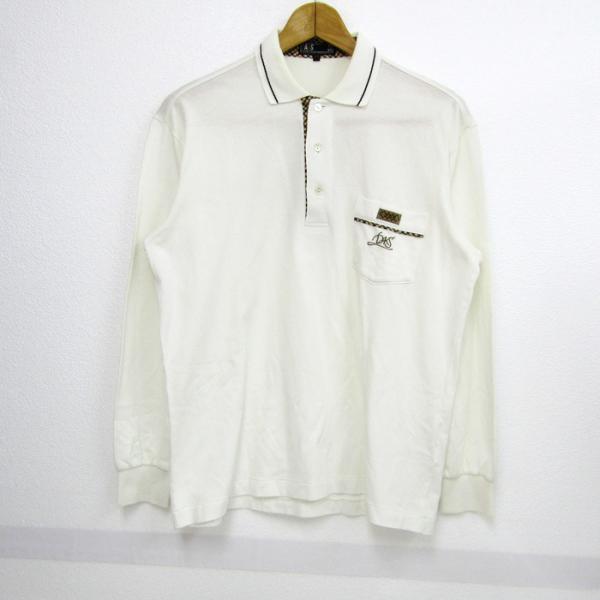 DAKS ゴルフポロシャツ Lサイズ ホワイト新品長袖 GIZAコットン DAKSカラーライン ポロシャツ｜DAKS（ダックス