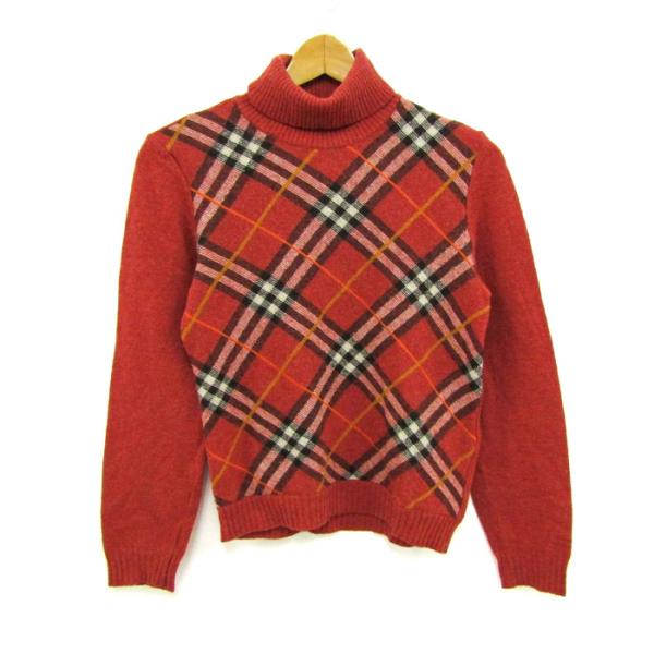 Burberry Blue Label 赤 ウール ピーコート ノバチェック Burberry Blue Label 赤 ウール ピーコート ノバチェック