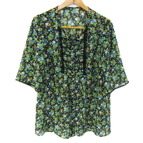 レリアン Leilian 花柄 チュニック レディース トップス 13＋ フラワー柄七分袖チュニックブラウス[品番：LAVW0010916