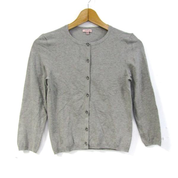 TOCCA - TOCCA(トッカ) カーディガン サイズM レディース美品  - ライトパープル×パープル 長袖/ラメ トッカ カーディガン 長袖 トップス レディース XSサイズ グレー系