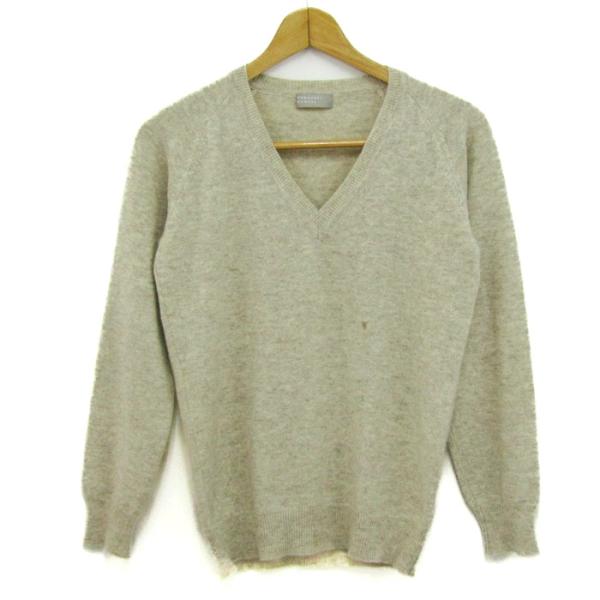 【美品】マーガレットハウエル・長袖ニット・セーター・カシミヤ混・クルーネック MARGARET HOWELL マーガレットハウエル ニット セーター 長袖