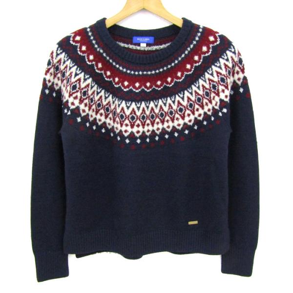 ブルーレーベルクレストブリッジ ニット 長袖 ノルディック柄