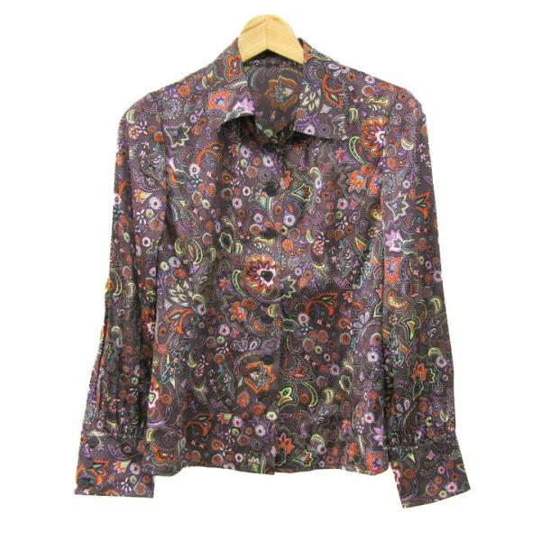 Leilian（レリアン） 長袖シャツ トップス ブラウス ペイズリー柄