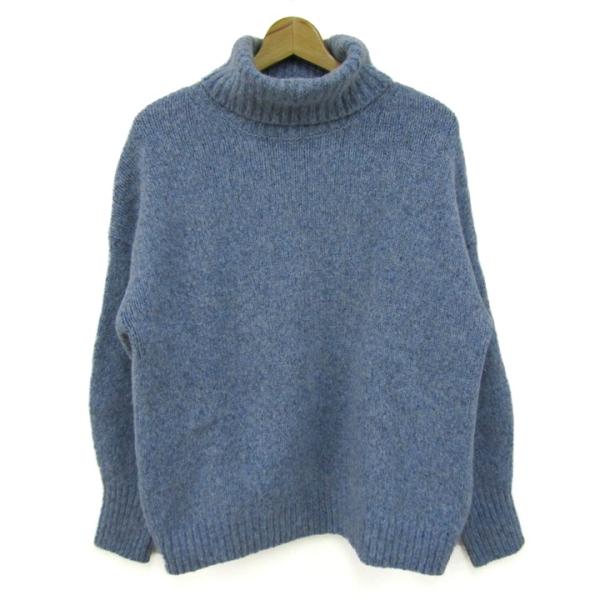 ニジュウサンク セーター トップス 長袖 タートルネック ニット アルパカ混 レディース 38サイズ 水色 23区 ニジュウサンク セーター トップス 長袖 タートルネック ニット