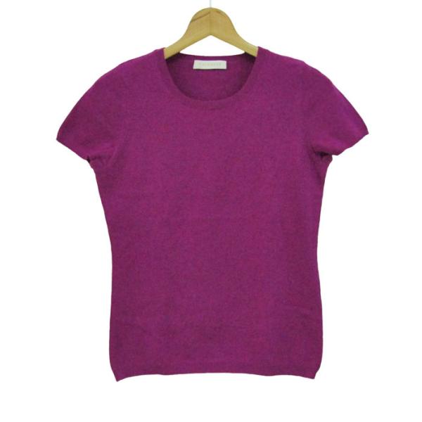 ユニクロ ニット トップス 半袖 カシミヤ レディース Sサイズ パープル UNIQLO