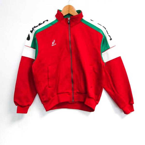 アシックス　BEZA　トラックジャケット　白　M　長袖　ブルゾン　ジャージ 90s adidas Track Jacket 白紺 M アディダス トラックジャケット