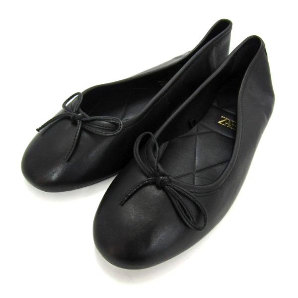 【タグ付き新品】ザラ ソフトレザー バレエシューズ 黒 37 ZARA ソフトレザー バレエフラットシューズ 37 - メルカリ