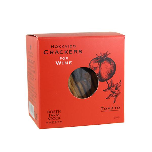 「ワインを楽しむために作られたクラッカー」ワインと相性の良いトマトの風味に、ついついワインも進みます。商品名：北海道クラッカー トマト ワイン wine との同梱可能 ラッピング不可 ギフトBOX不可