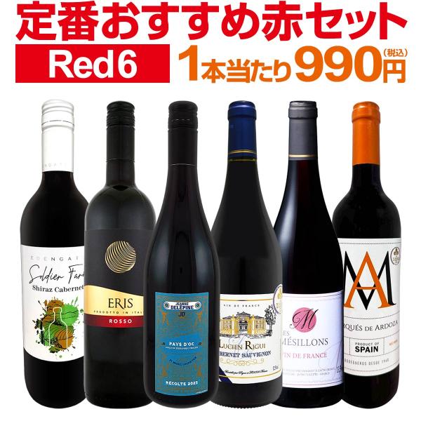 第228弾 採算度外視の謝恩企画 当店厳選 特大感謝の大満足赤ワイン wine 6本セット set