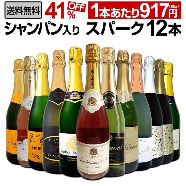 シャンパン スパークリングワイン 白 ロゼ セット フランス スペイン