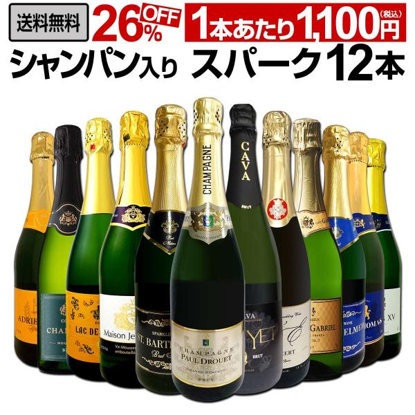 シャンパンセット 第36弾 シャンパン入り 辛口スパークリング sparkling ワイン wine 12